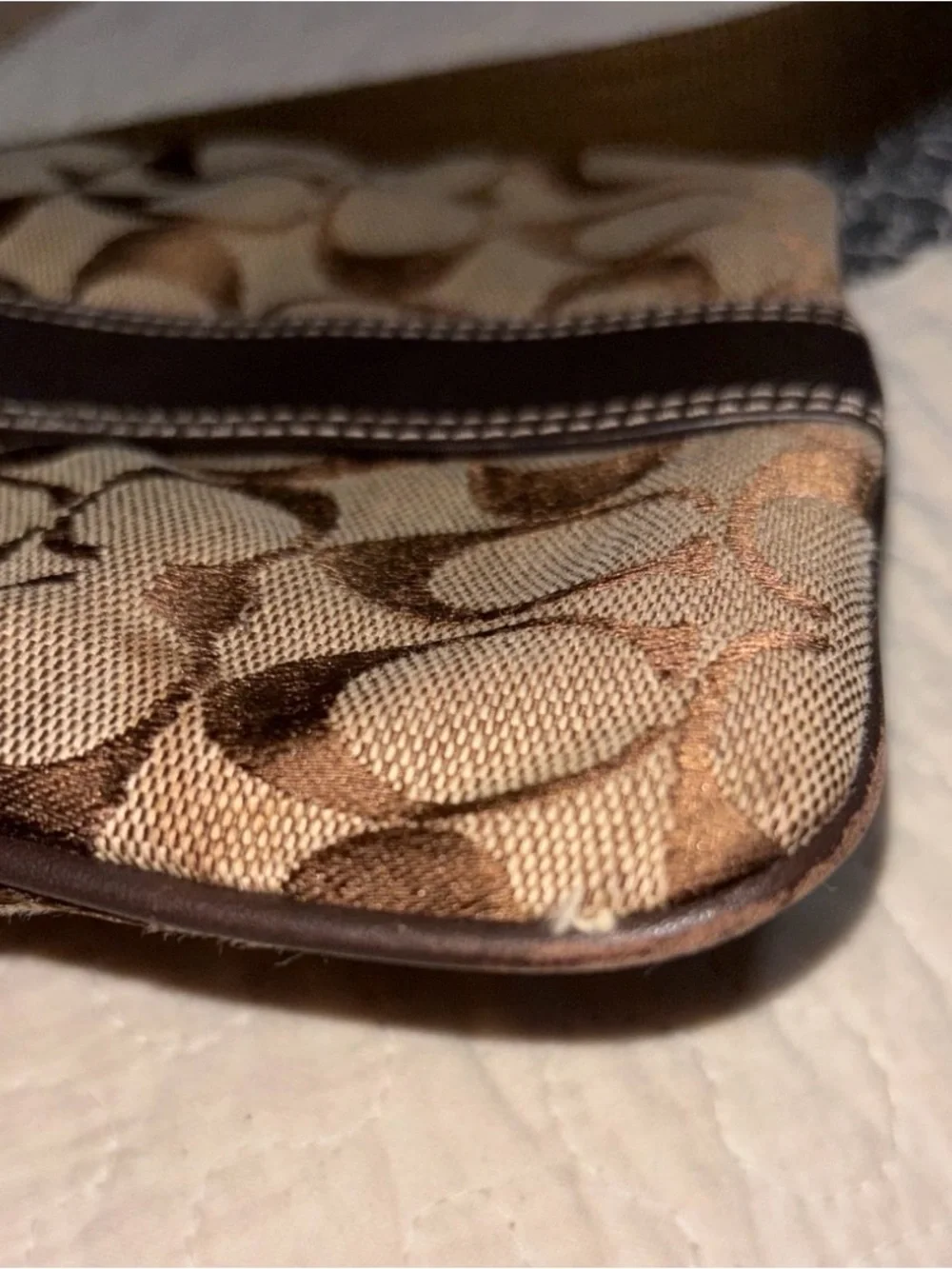 COACH Signature Crossbody Slingback Shoulder Canvas Purse Bag